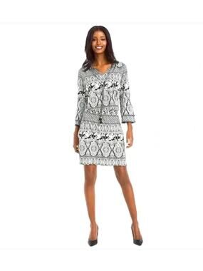 White House Black Market Bell Sleeve Mini Dress Size 14